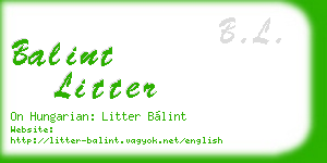 balint litter business card
